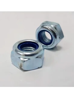 Гайка М8 дин 985 с нейлоновым кольцом (цинк)